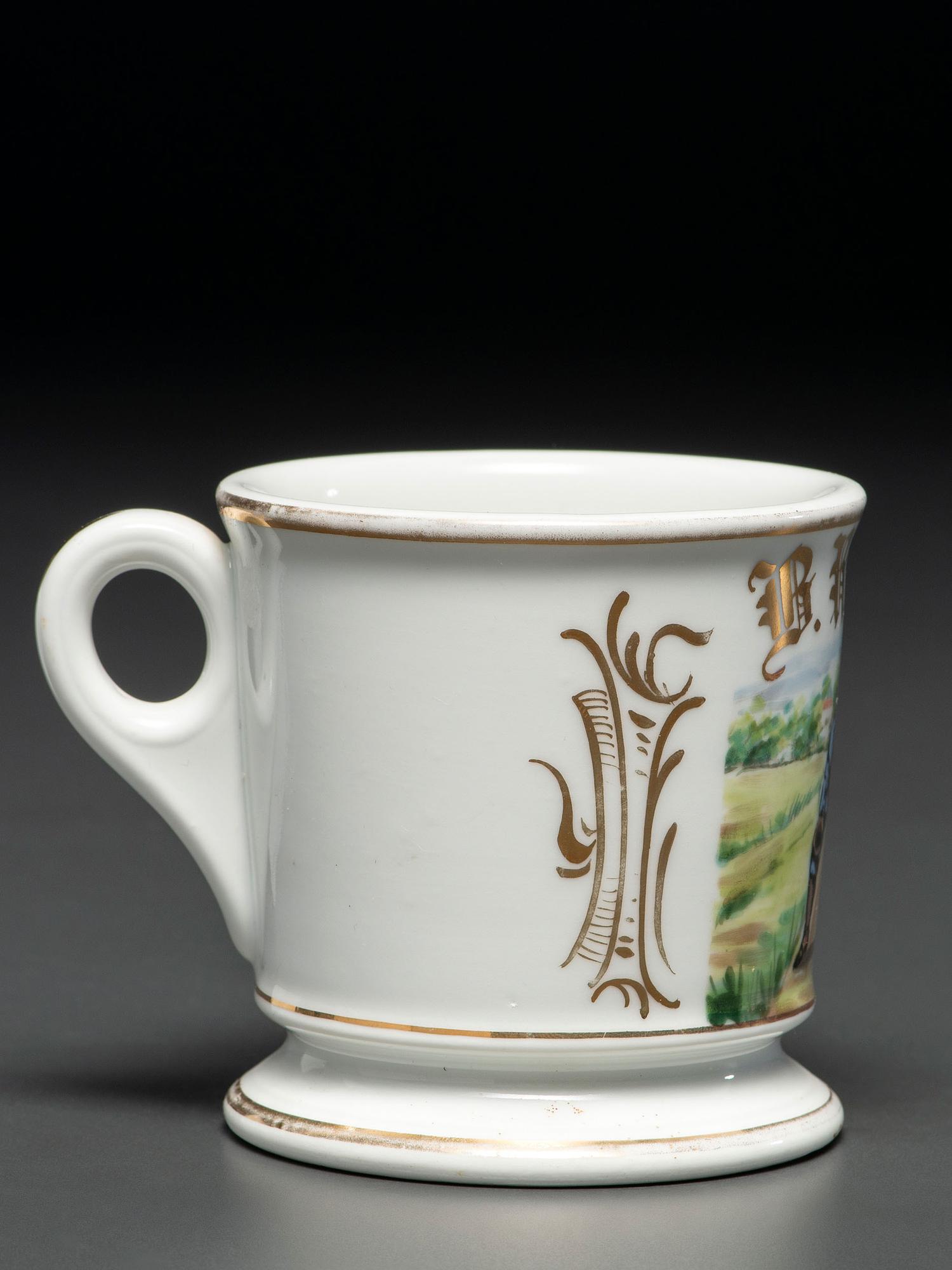 A Baseball Player's Porcelain Occupational Shaving Mug