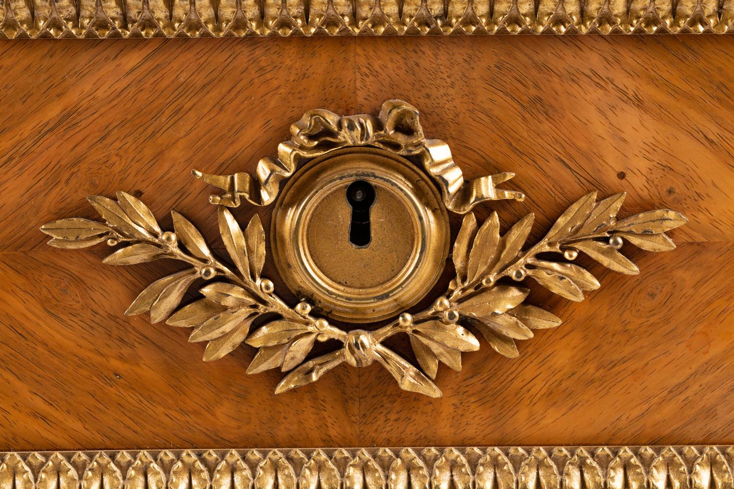 A Louis XVI Style Gilt Bronze Mounted Bureau Plat