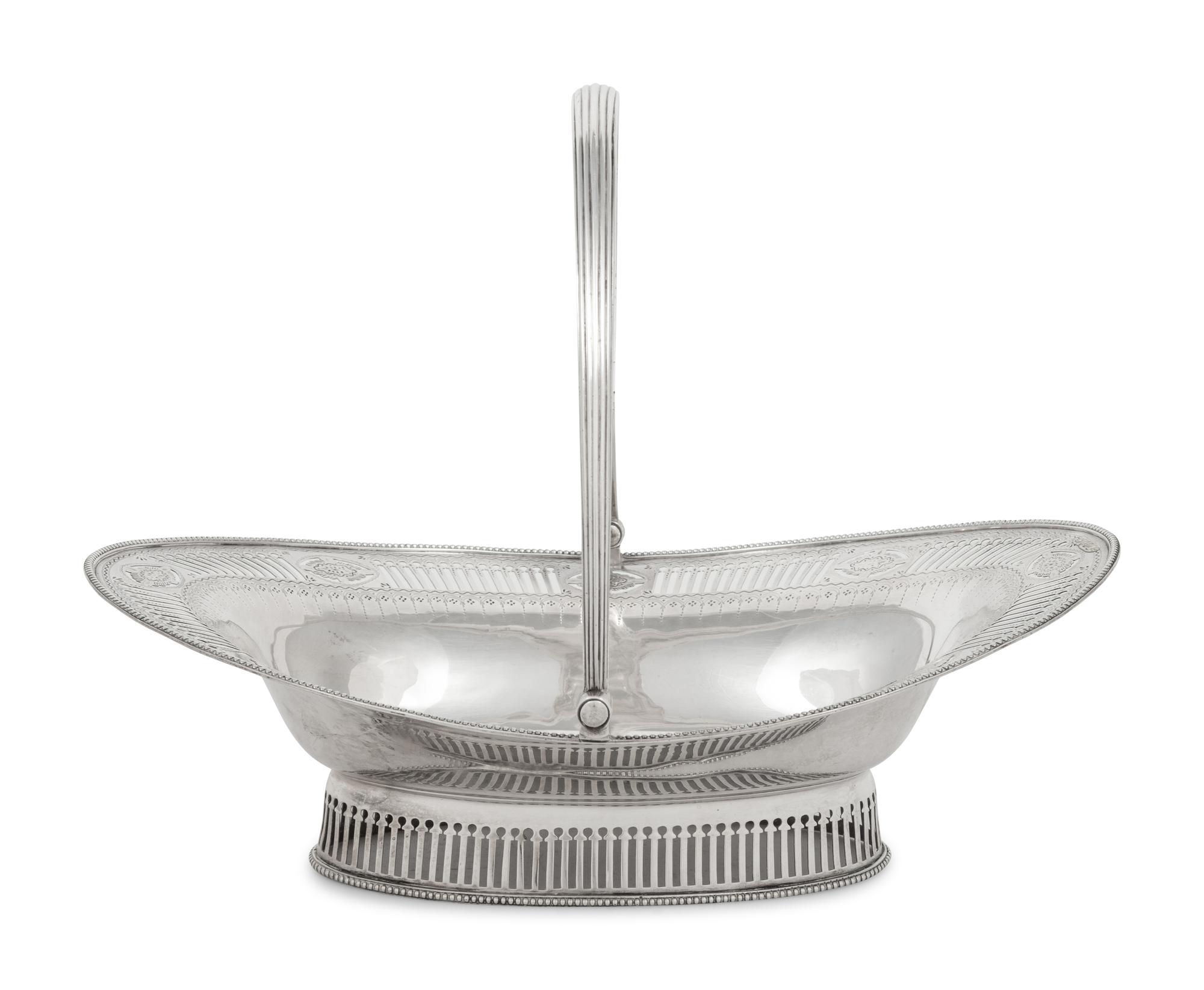 A George III Silver Flower Basket