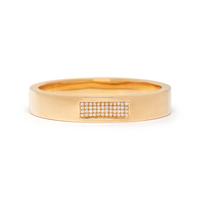 YELLOW GOLD AND DIAMOND BANGLE BRACELET