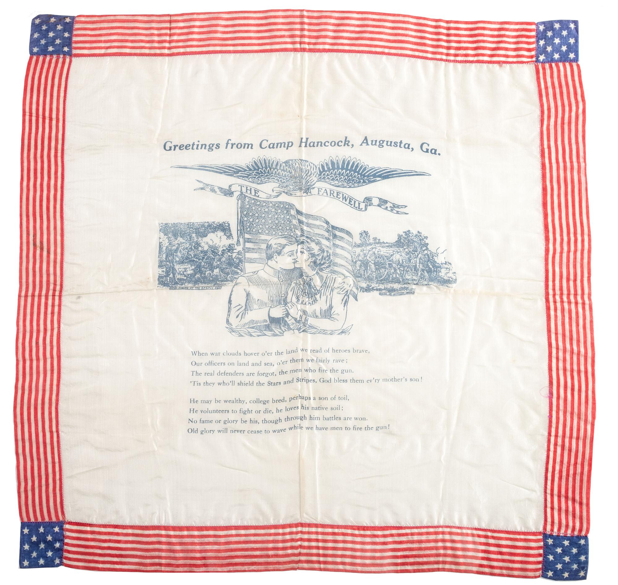 [US NAVY]. Diary kept by Lawrence R. Thompson (1883-1973) while serving on board the USS Georgia and navigating the globe as part of the the Great White Fleet, with document box, naval ephemera, and framed banners.