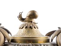 A Napoleon III Style Gilt Bronze Covered Urn