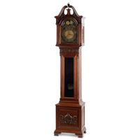 An English Carved Mahogany Tall Case Clock