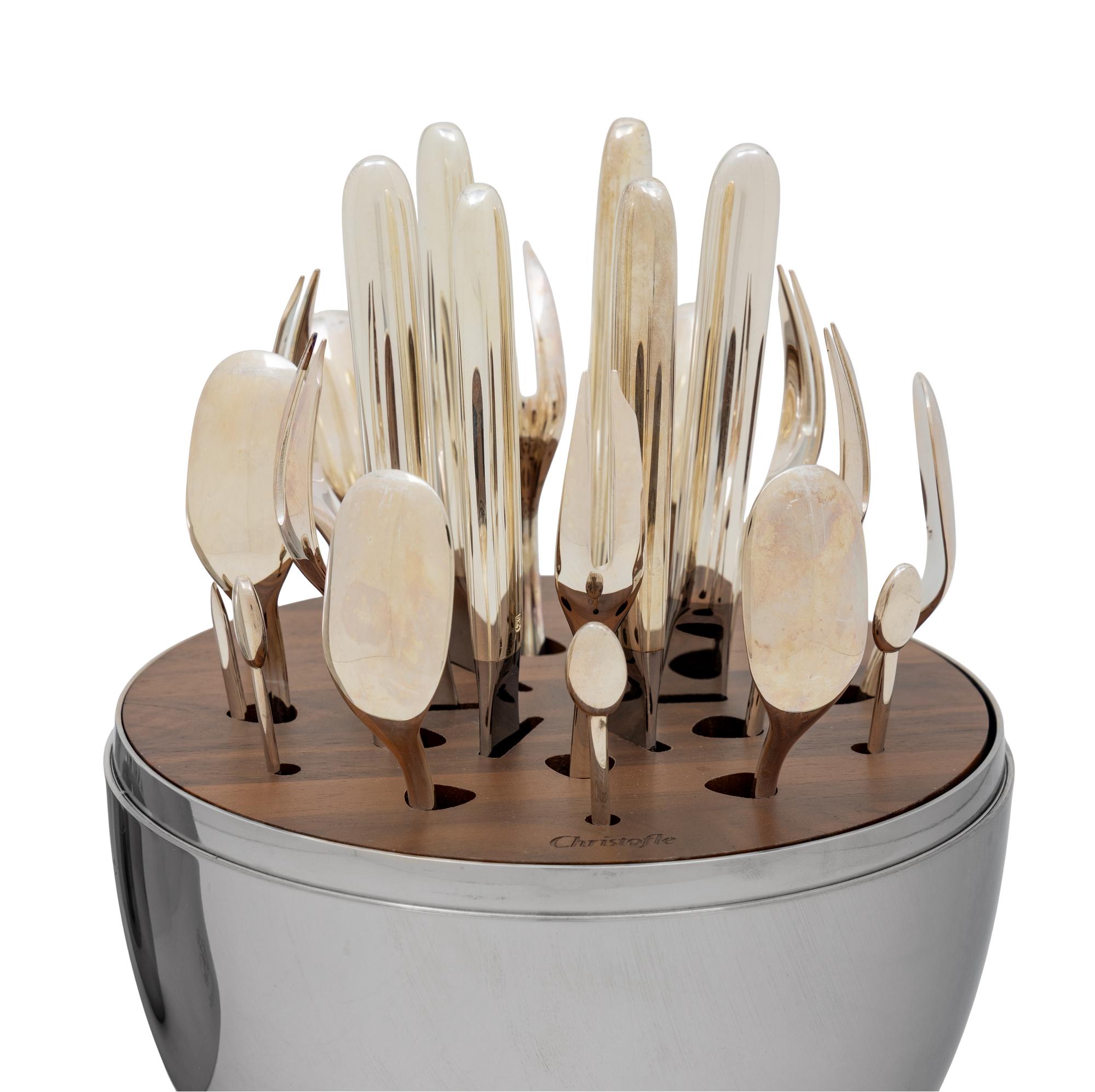 A Christofle Silver-Plate Cocktail Cutlery Set