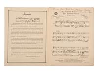 [AFRICAN AMERICANA - MUSIC]. HANDY, W.C. (1873-1958). A group of 3 items, including photograph and sheet music signed by W.C. Handy.