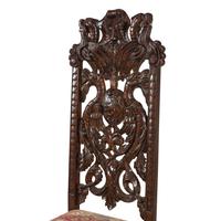 A Renaissance Style Carved Walnut Side Chair