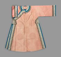 A Chinese Peach Ground Silk Lady's Robe
