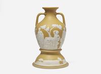 A Wedgwood Yellow Dip Jasperware Portland Vase, UK, late 19th century