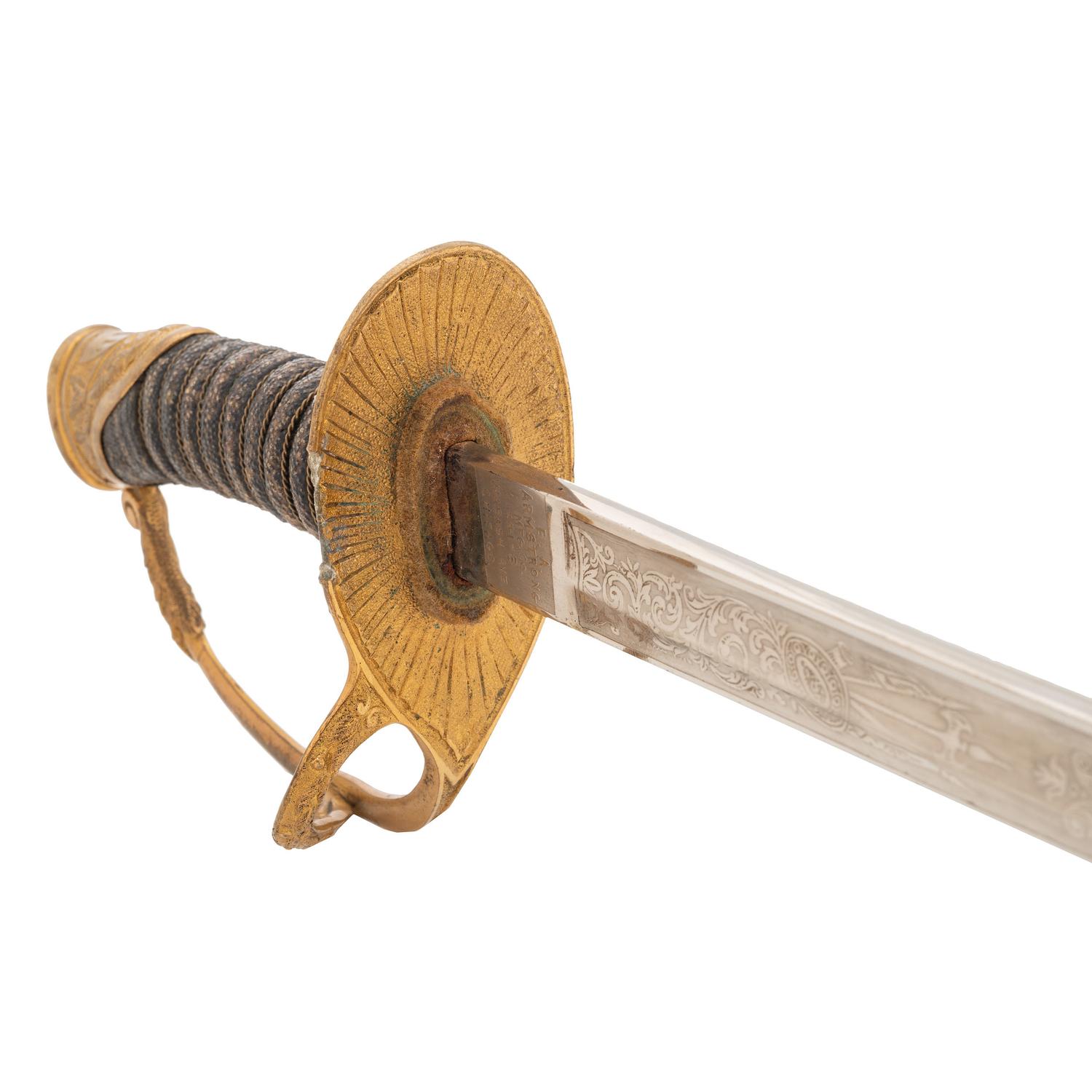 19th Century E.A. Armstrong Mfg. Co. Etched Presentation Sword