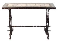 A Wrought Iron Table Height 30 x width 46 3/4 x depth 21 inches. — ATTRIBUTED TO CYRIL COLNIK (1871-1957)