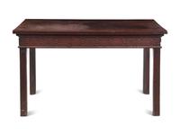 A George III Style Blind Fret-Carved Mahogany Table