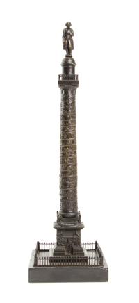 A French Bronze Architectural Model, Height 18 1/2 inches.