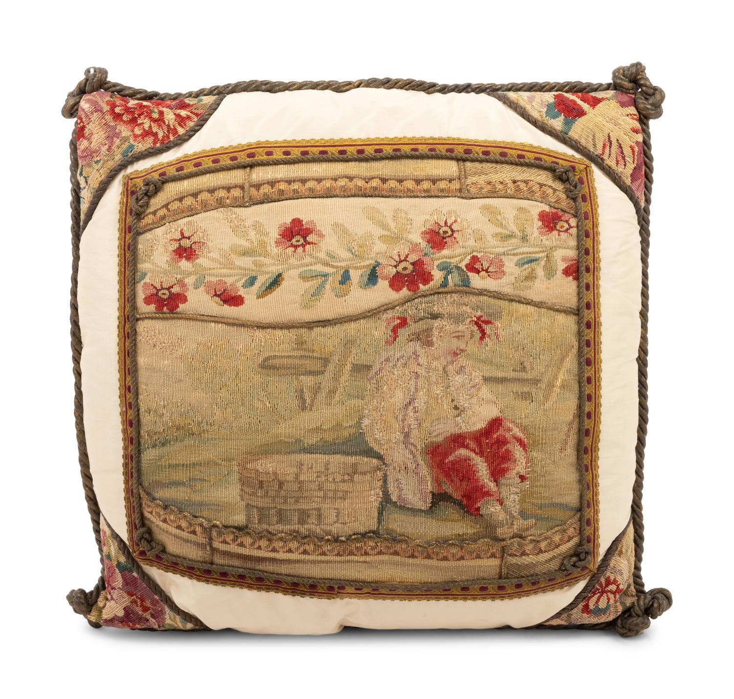 Two French Tapestry Pillows