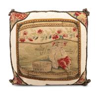 Two French Tapestry Pillows