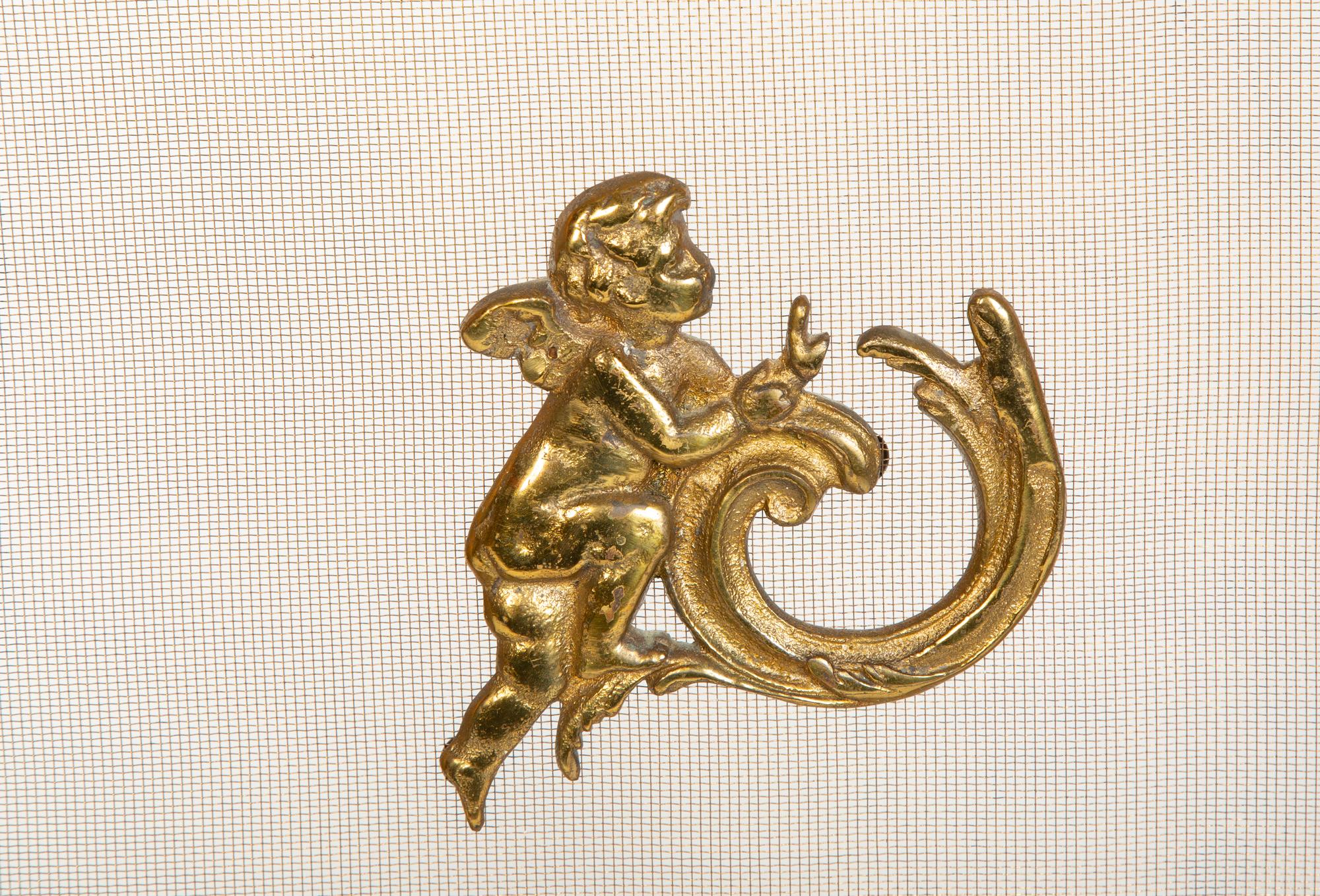 A Louis XV Style Gilt Bronze Fire Screen