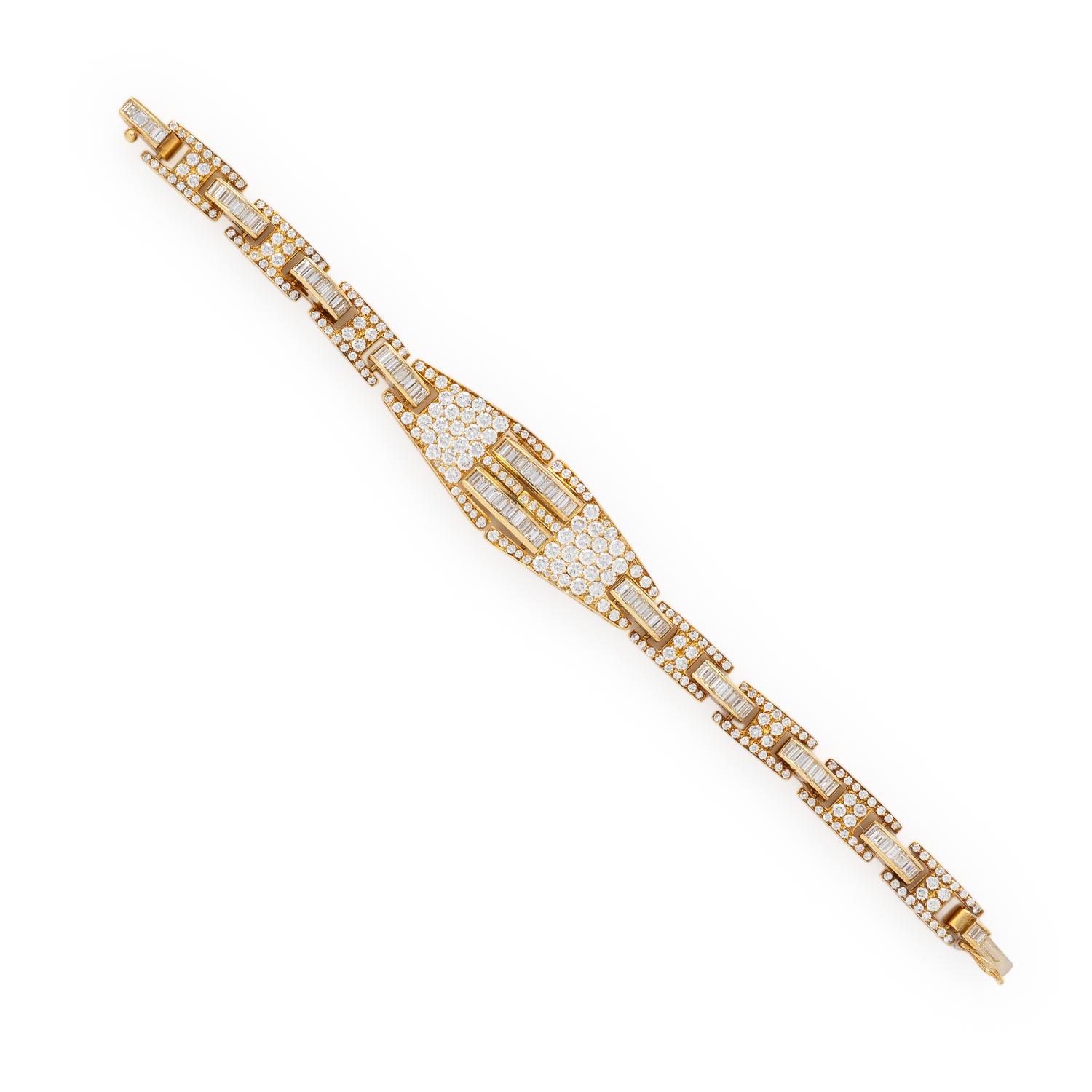 Diamond and Yellow Gold Bracelet