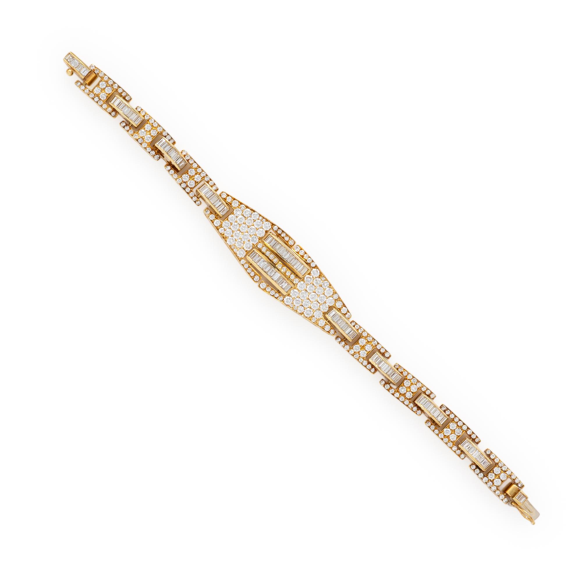 Diamond and Yellow Gold Bracelet