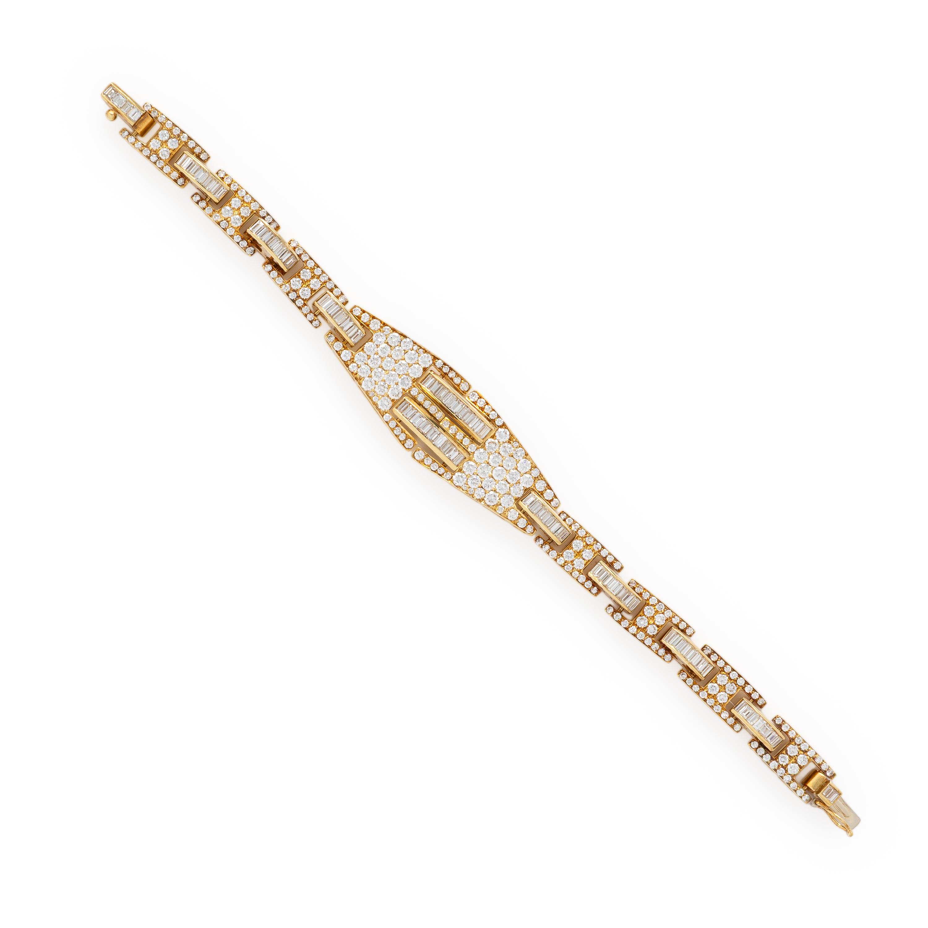 Diamond and Yellow Gold Bracelet