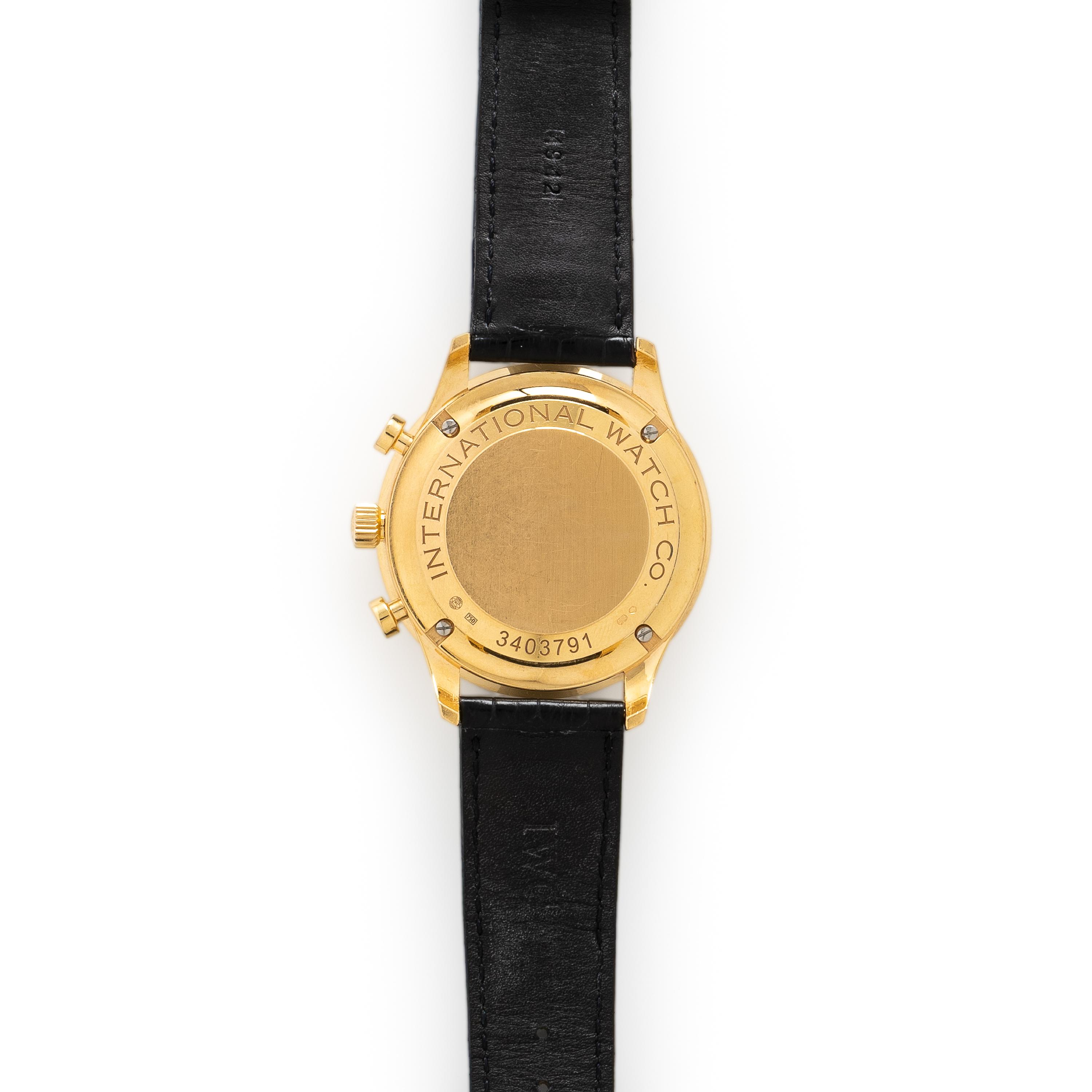 IWC, Ref. 3714, 18K Yellow Gold 'Portugieser' Chronograph Watch, with Extra Straps