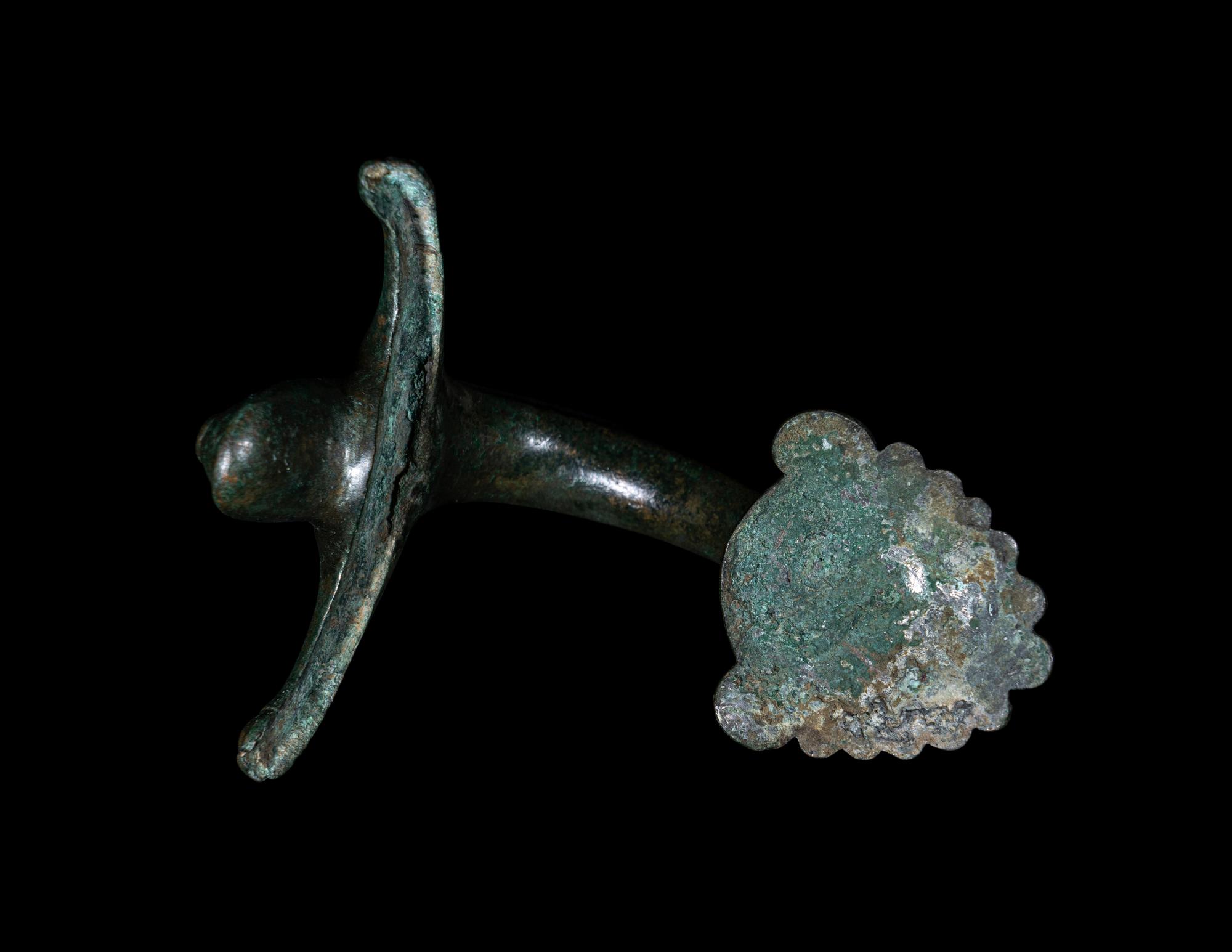 A Greek Bronze Hydria Handle