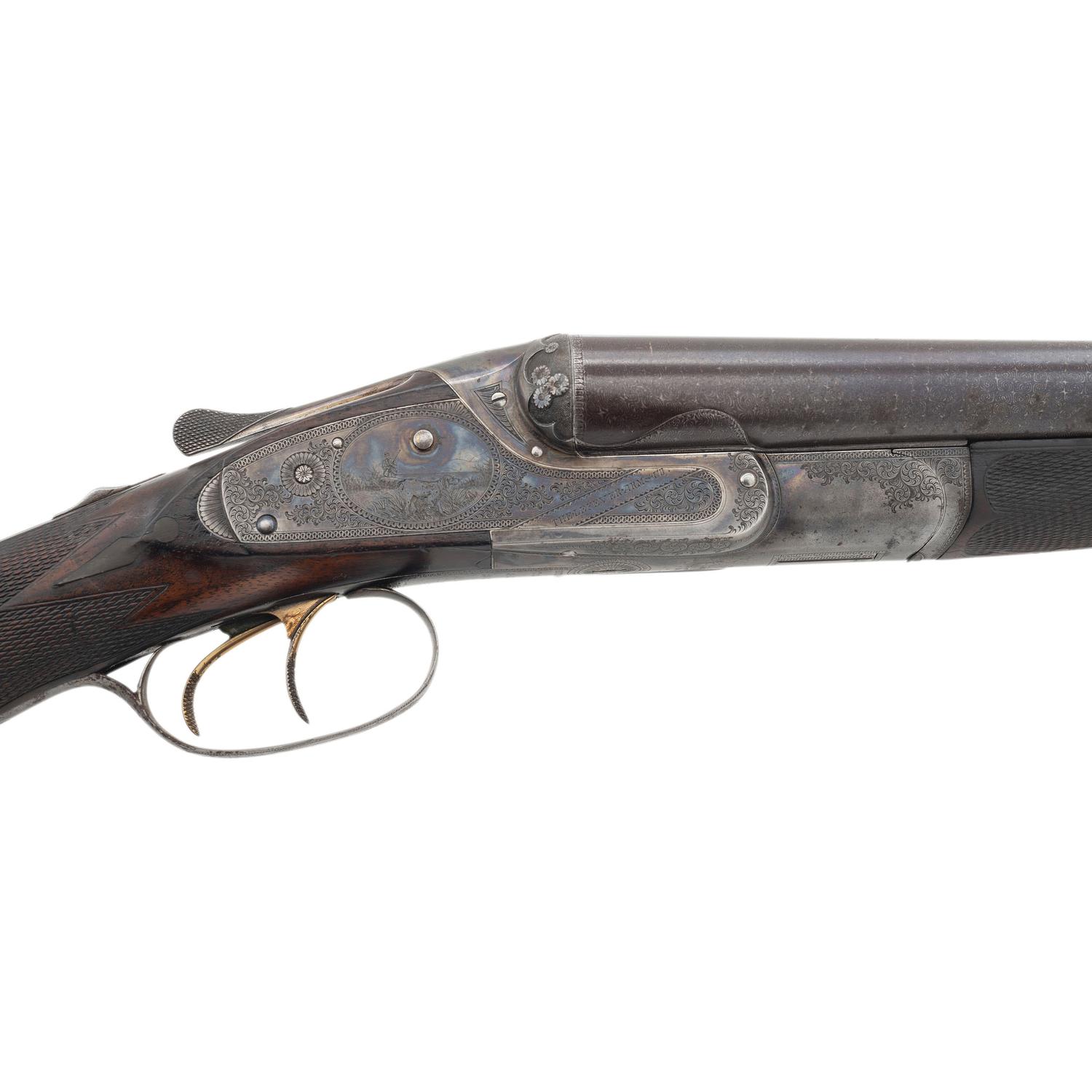 High Quality Grade Lefever Arms Co. SxS Hammerless with Damascus Barrels