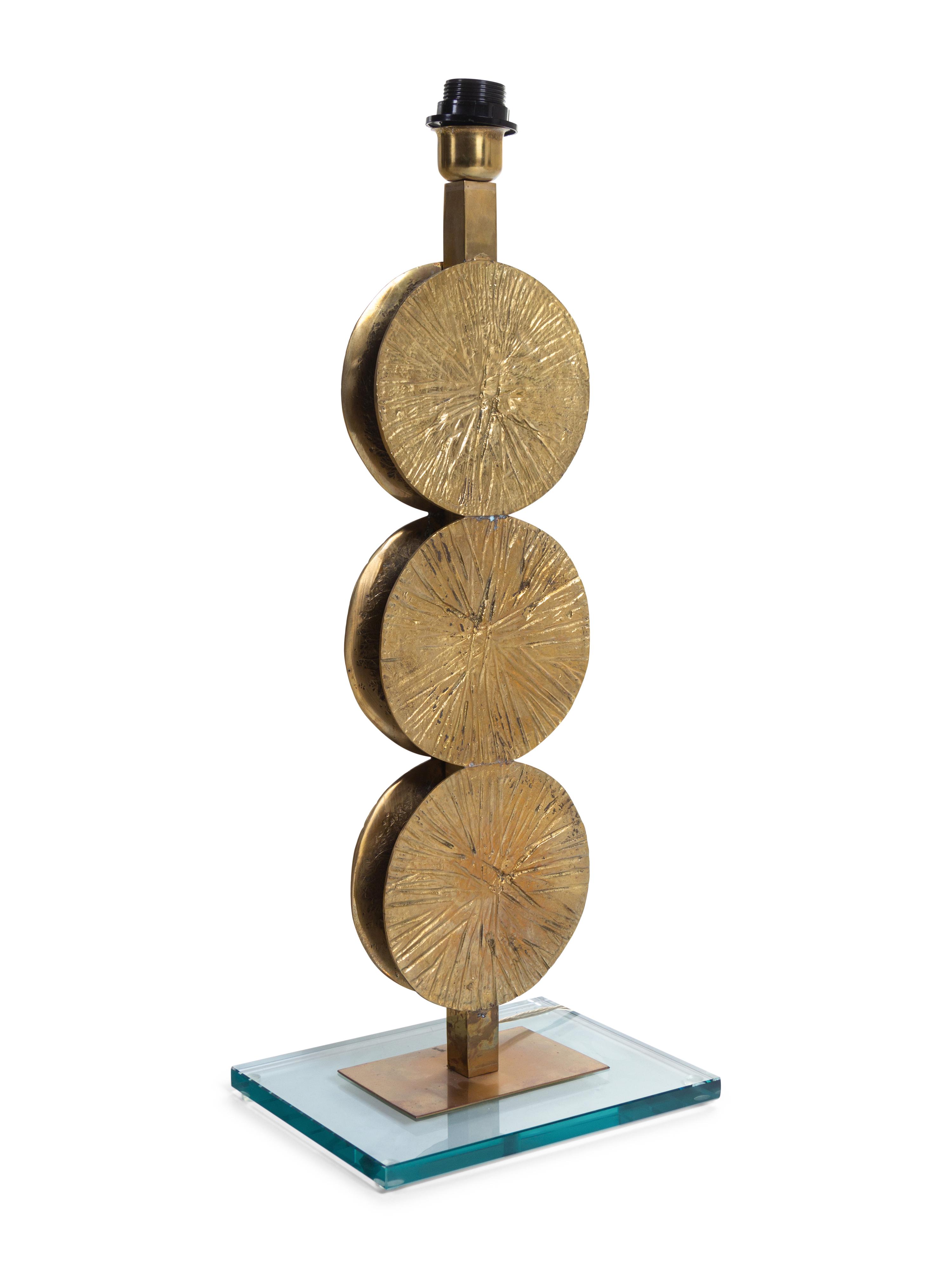 Pair of Disk Table Lamps