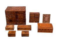 Eight Parquetry Table Articles