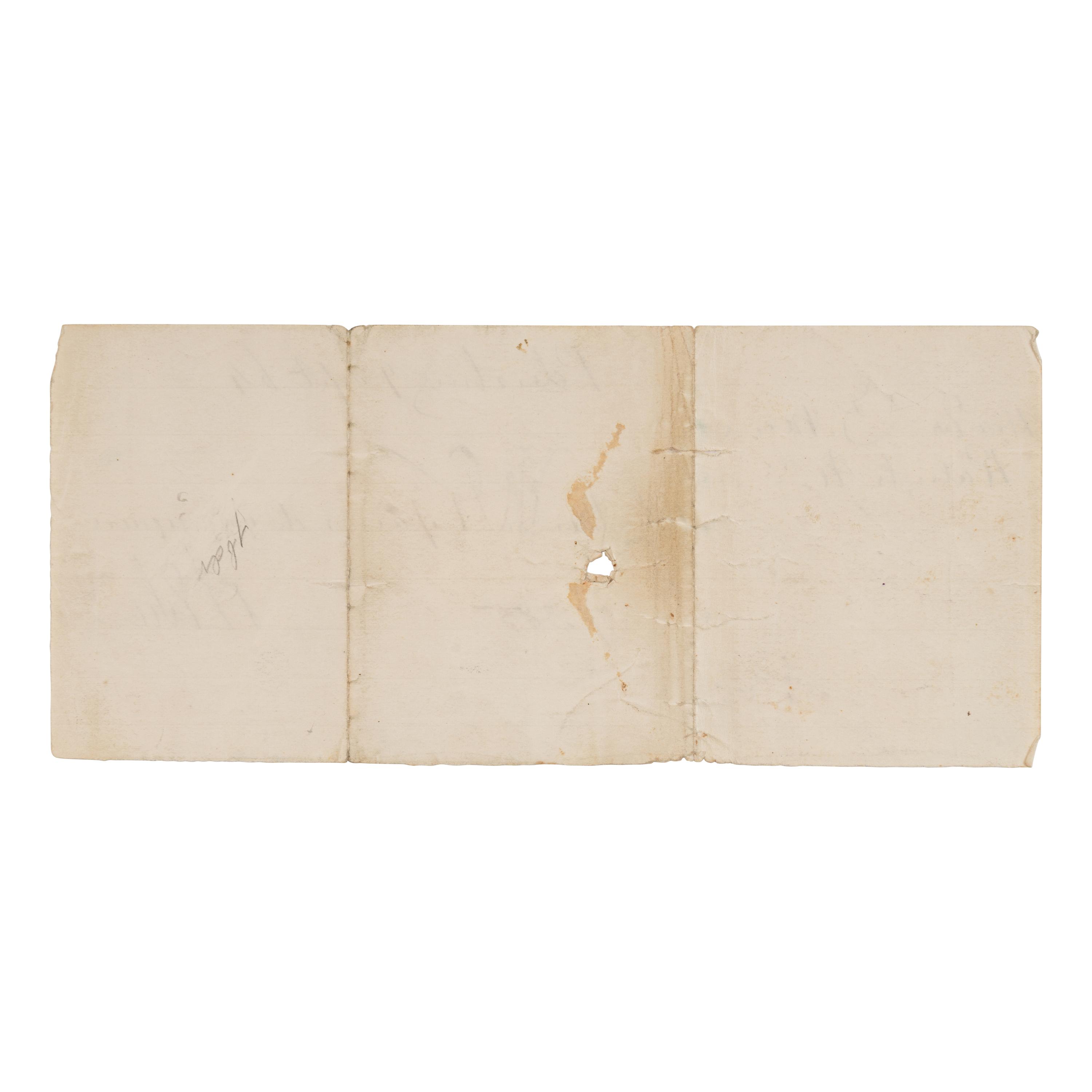 Lee, Robert E.(1807-1870). Autograph note signed ("R.E. Lee"), to Governor Zebulon B. Vance, Petersburg, Virginia, 9 September 1864.