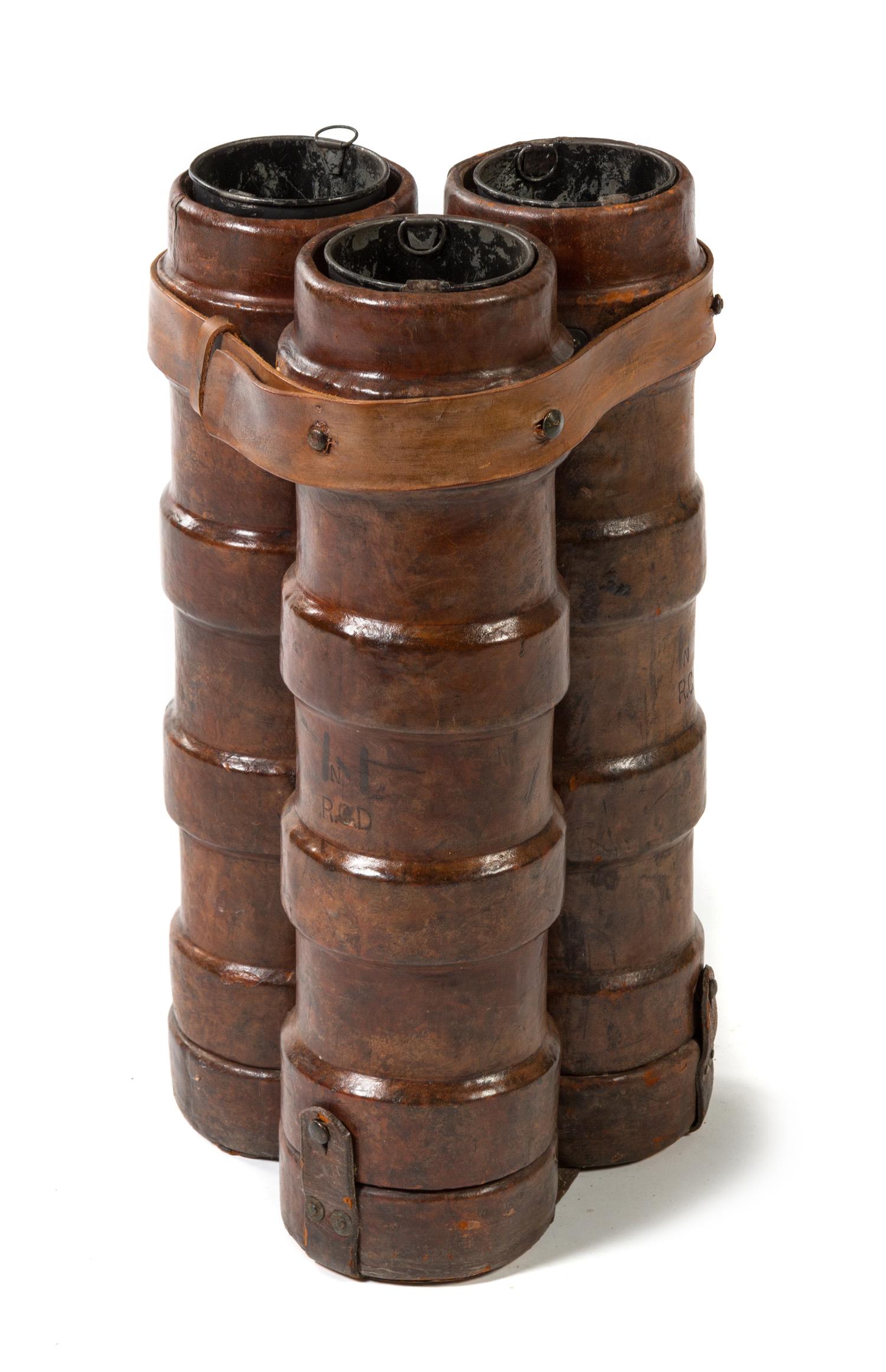 An English Leather Umbrella Stand Height 24 inches.