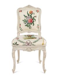 A Louis XV Style Painted Side Chair
