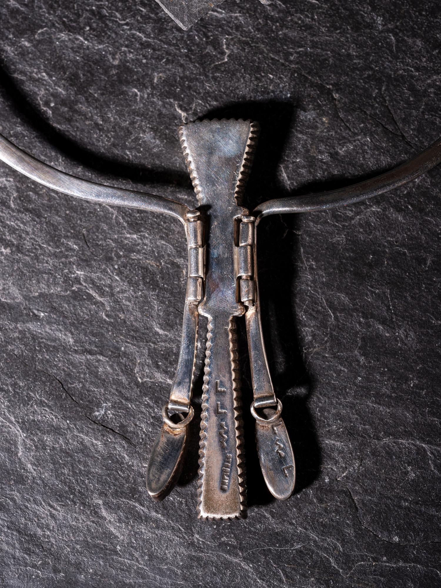 Award Winning Sterling Silver Ram's Horn Necklace