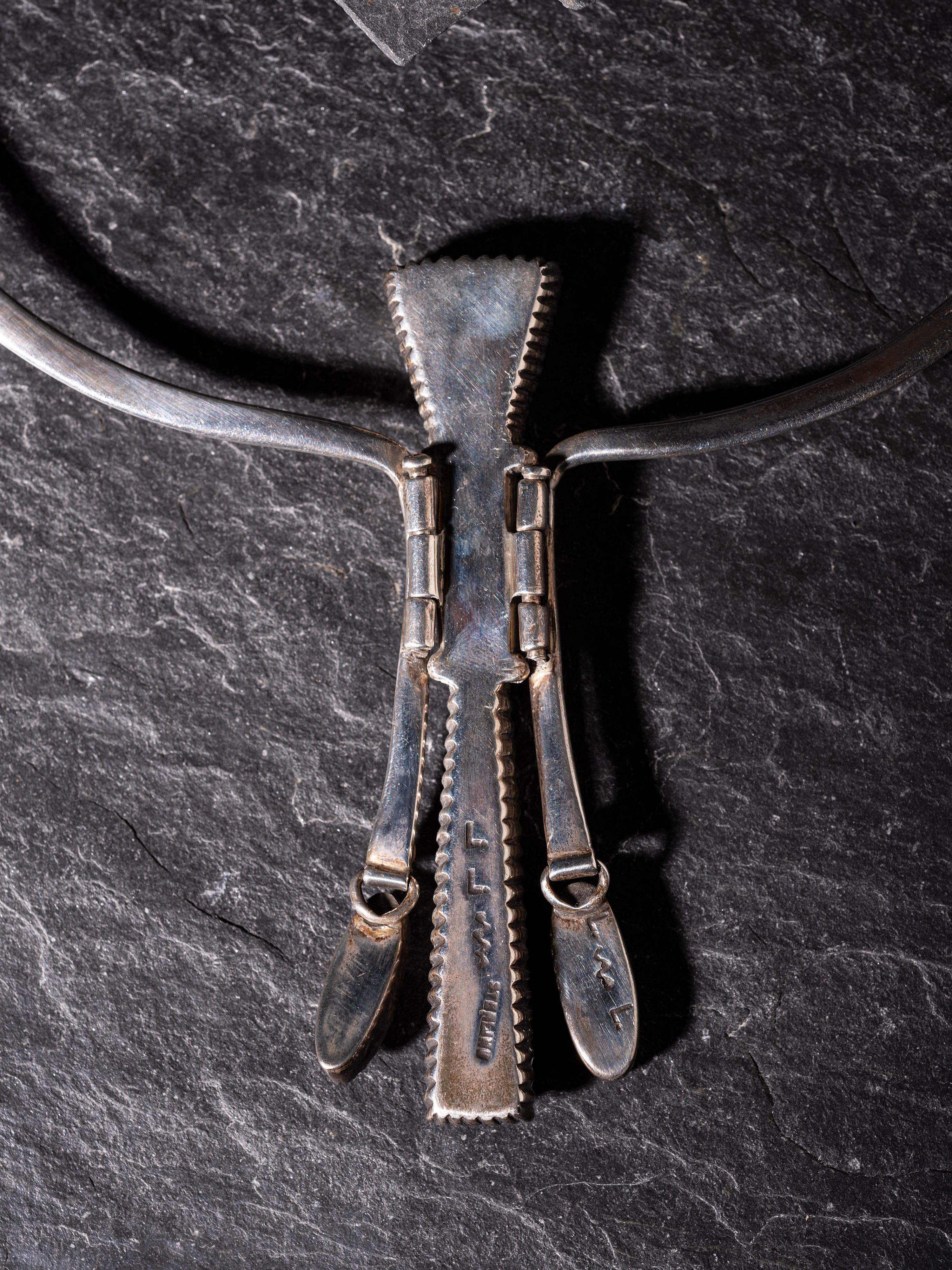 Award Winning Sterling Silver Ram's Horn Necklace