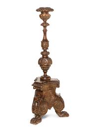 A Large Italian Painted Pricket