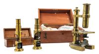 An English Brass Microscope Height 9 inches. — R. & J. BECK, LONDON, 19TH CENTURY