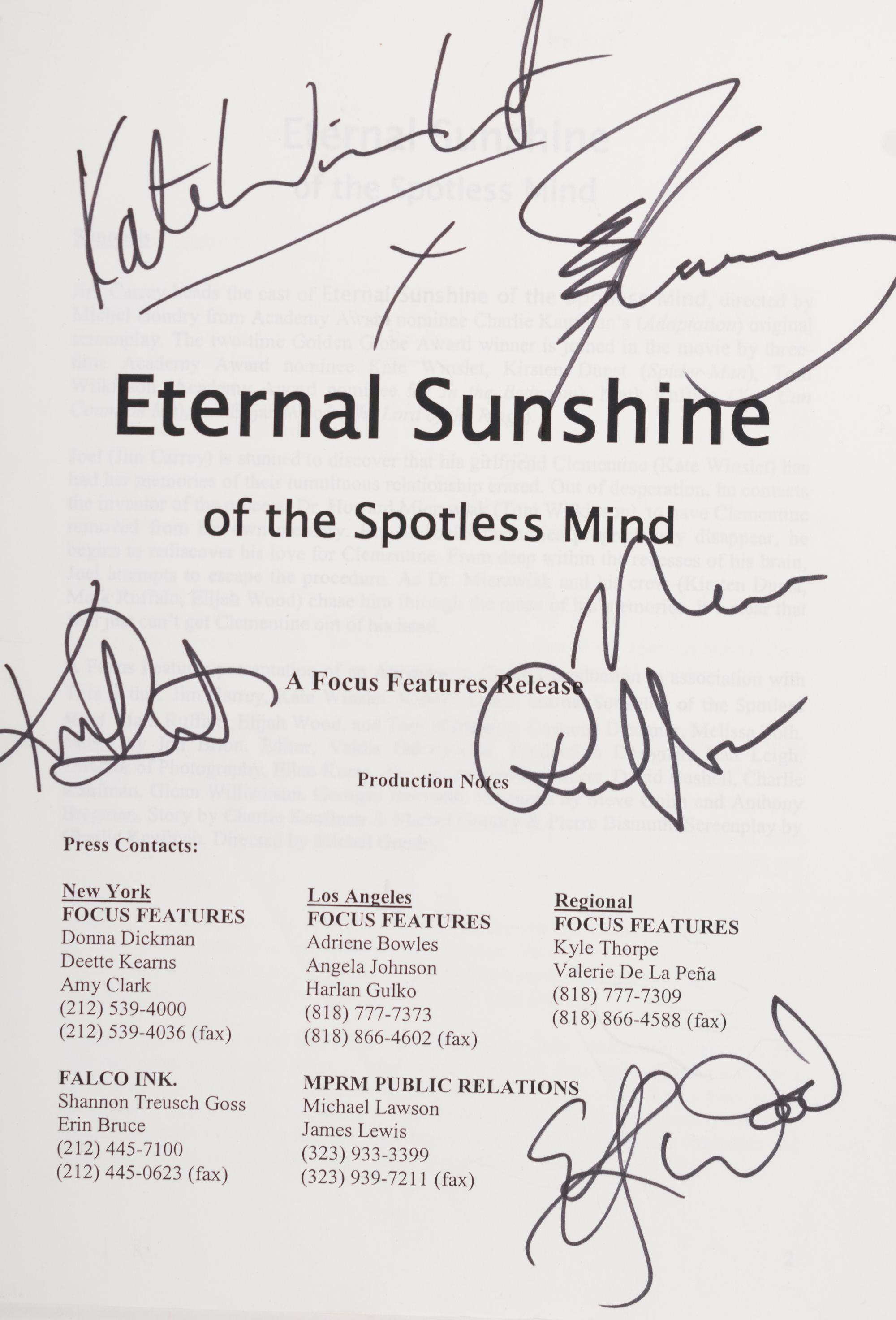 (Film Memorabilia) A group of memorabilia from 6 films, comprising: