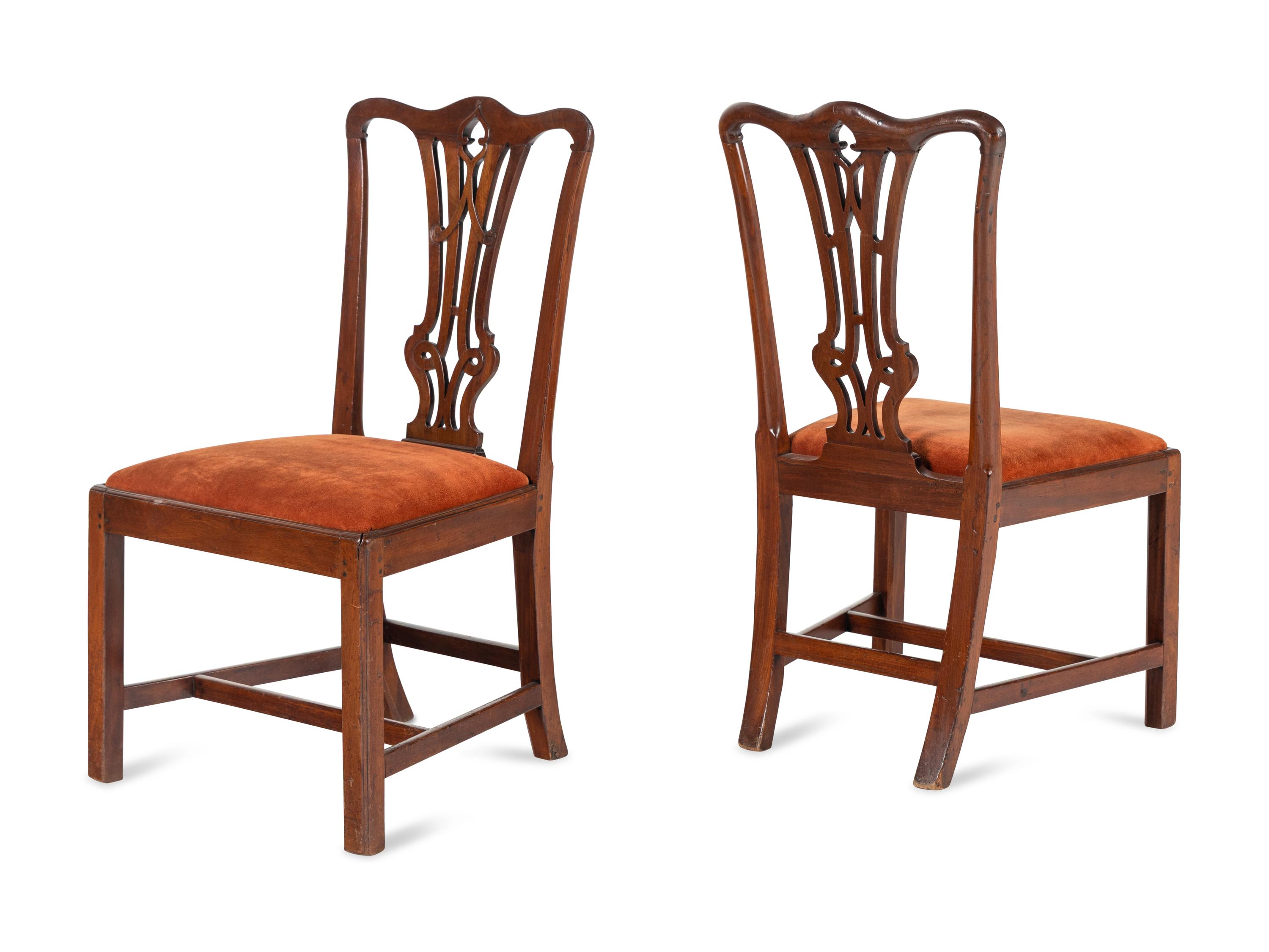 A Pair of George III Mahogany Dining Chairs