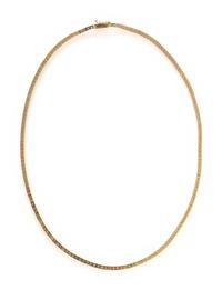 YELLOW GOLD AND DIAMOND LINE NECKLACE