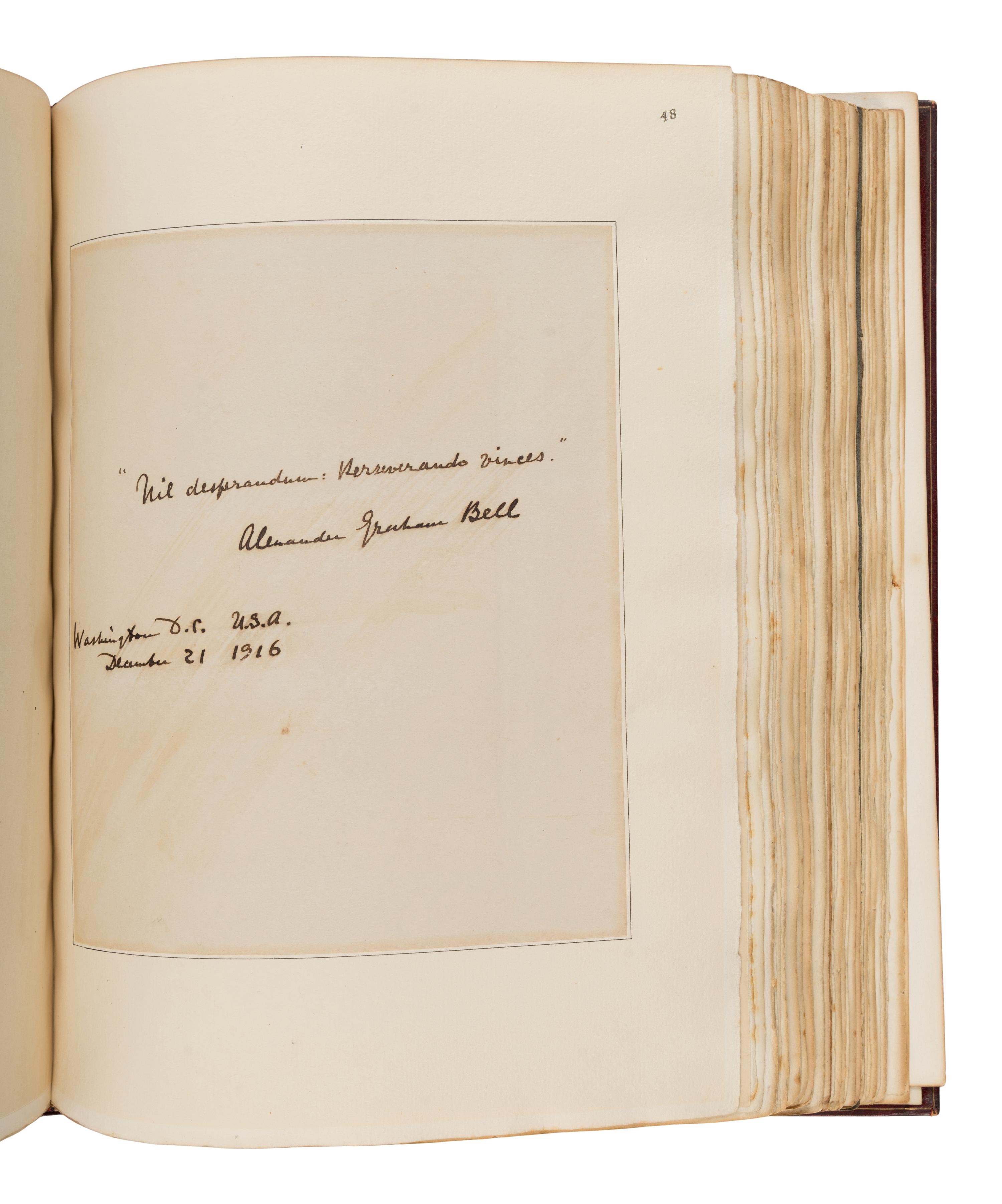 [The Red Cross]. An exceptional album of autographs, letters, and original artwork assembled to benefit the British Red Cross during WWI. [N.p.: N.p.], 1917.