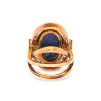 BICOLOR GOLD, LAPIS LAZULI AND DIAMOND RING