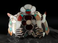 Channel Inlay Hummingbird Squash Blossom Necklace Suite