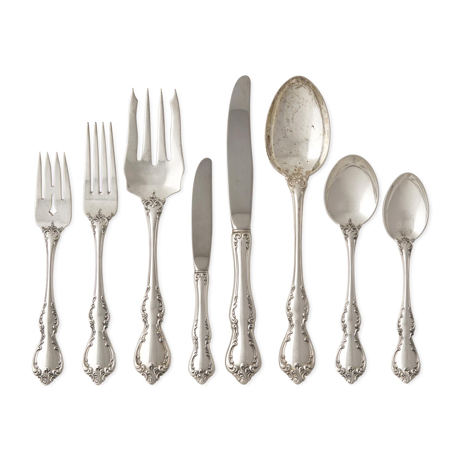 An American Silver Flatware Service