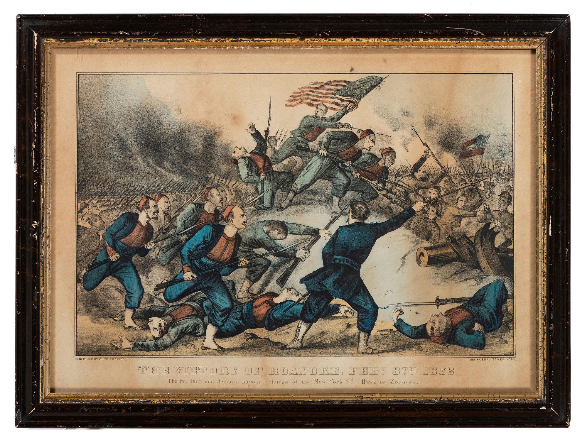 [HAWKINS' ZOUAVES]. An archive of prints, newspapers, and ephemera related to Burnside's North Carolina Expedition and the Battle of Roanoke Island, 1862, comprising: