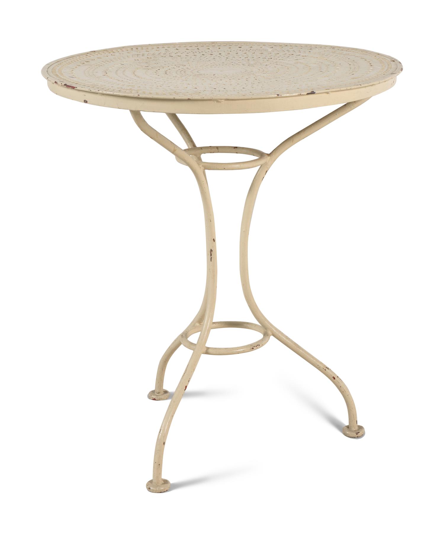 A Painted Metal Bistro Set