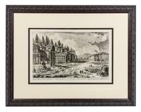 After Giovanni Battista Piranesi, (Italian, 1720-1778), Veduta del sito, ov'era l'antico Foro Romano and Veduta del Palazzo fabbricato