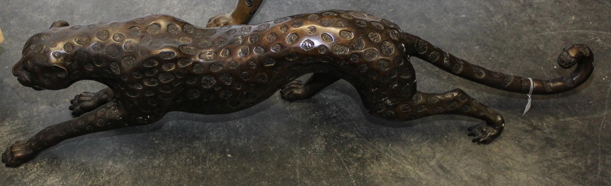 A Bronze Leopard. Length 41 inches.