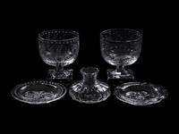 Three William Yeoward Glass Table Articles