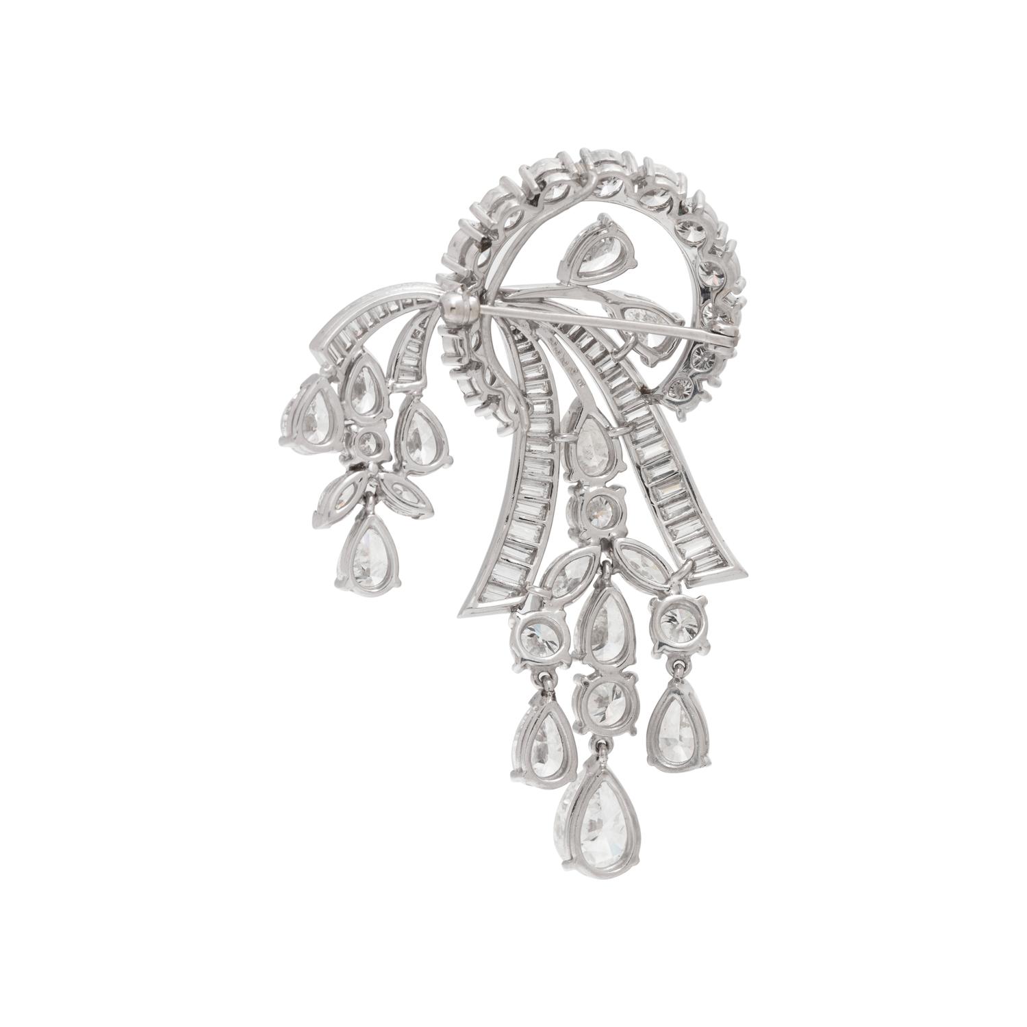 PLATINUM AND DIAMOND BROOCH