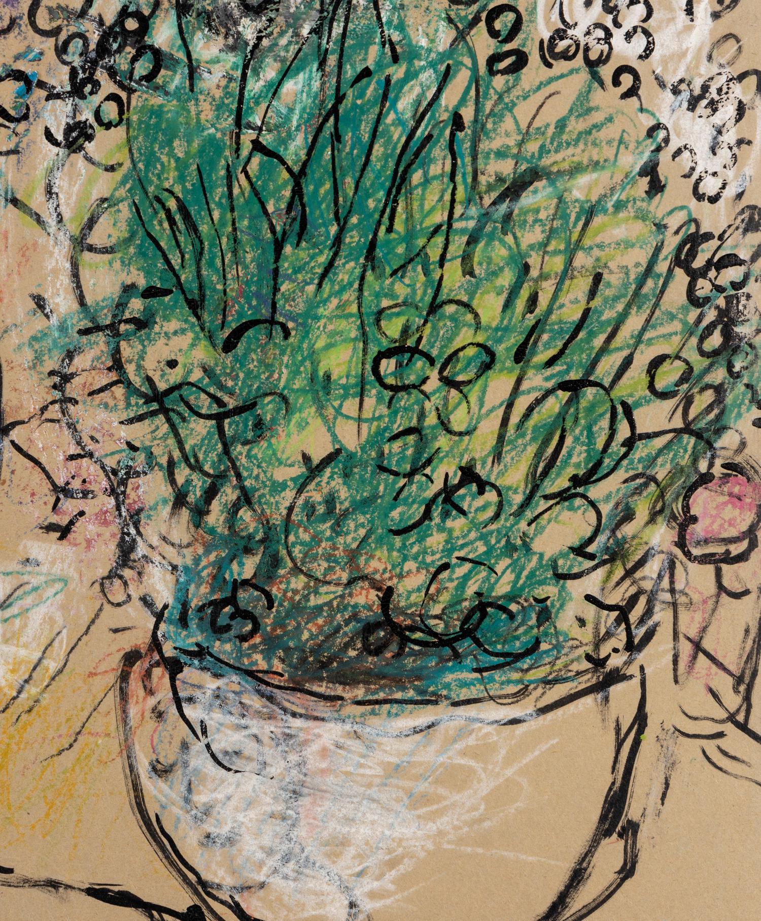 Amoureux aux Fleurs Devant la Fenêtre à Paris , 1965