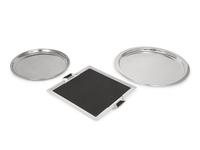 A Group of Six Silver-Plate Serving Trays