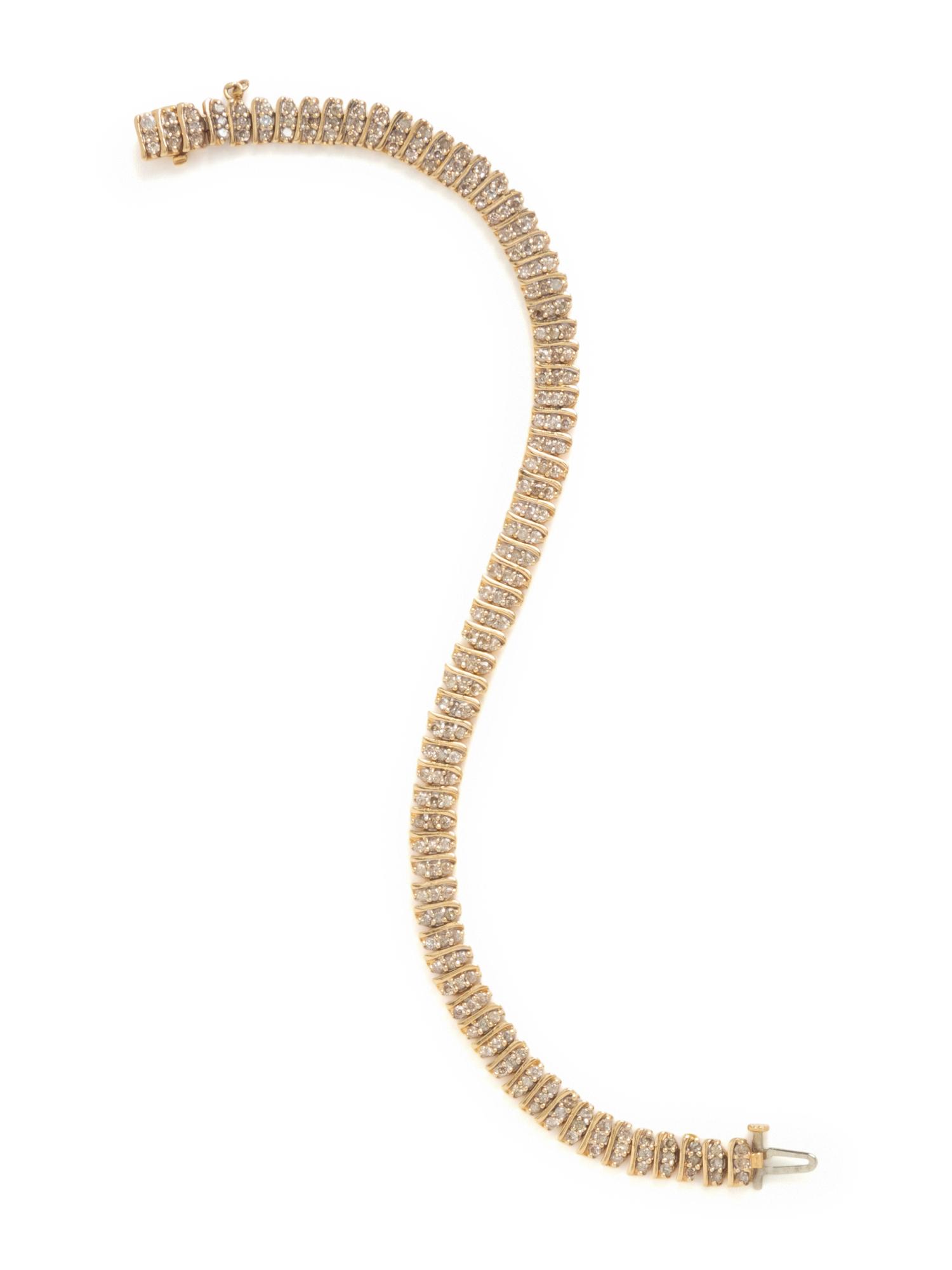 YELLOW GOLD AND DIAMOND BRACELET